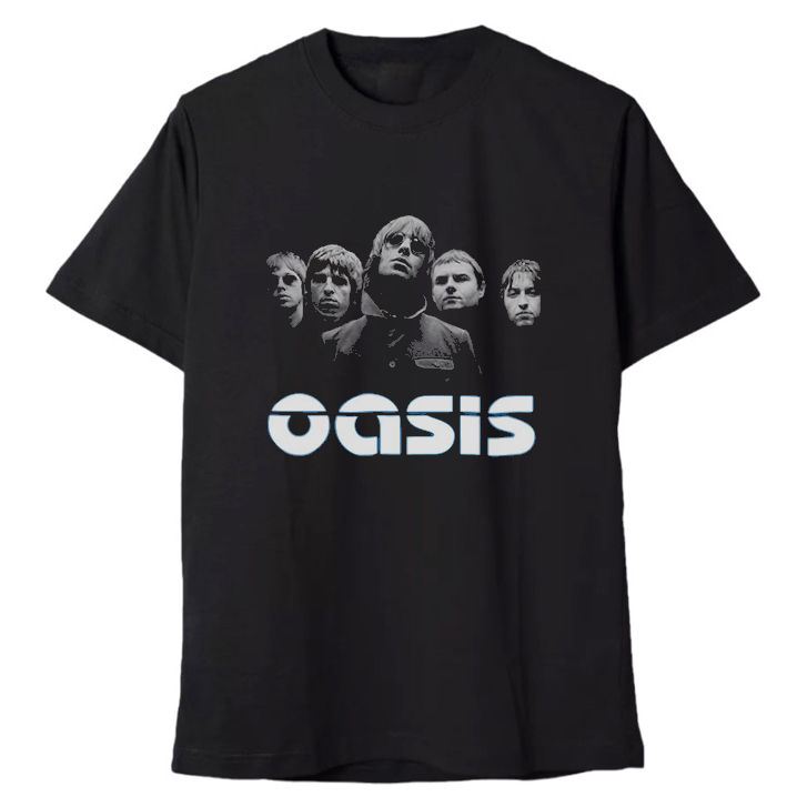 Kaos Band / Kaos Oasis Siluet / Baju Band Rock /T shirt Musik Metal Band Oasis