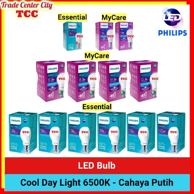 Lampu LED Philips 3w 4w 5w 6w 7w 8w 9w 10w 11w 12w 13w MyCare Essential Esensial 3 4 5 6 7 8 9 10 11