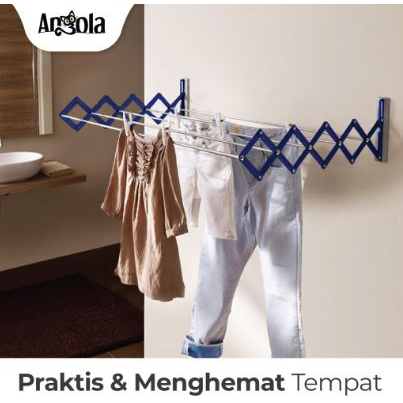 Jemuran Dinding Lipat Aluminium