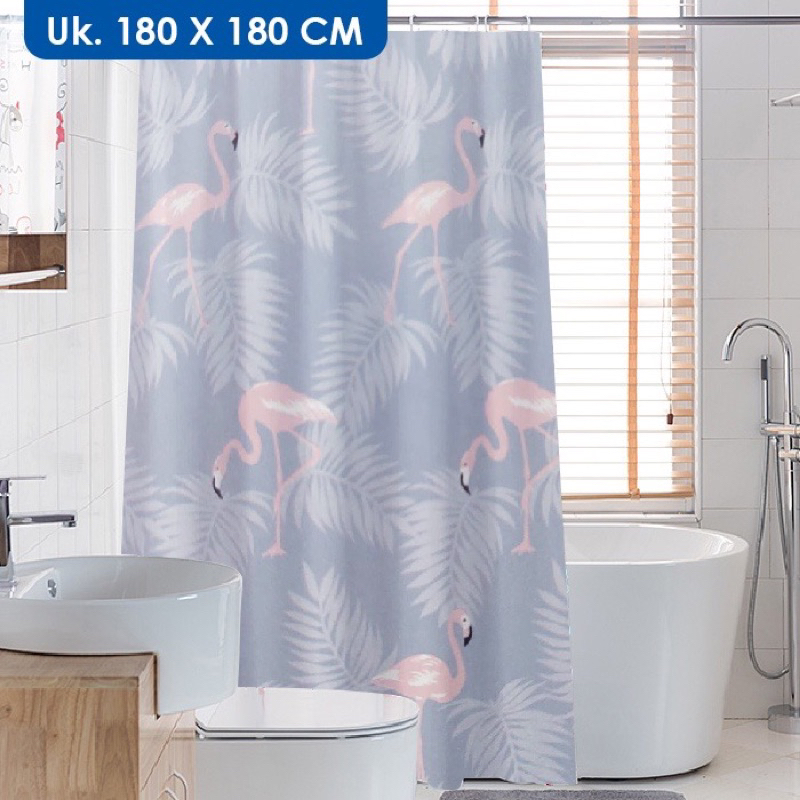 Tirai Kamar Mandi / Gorden Shower Curtain Motif Anti Air / Tirai Penutup Kamar Mandi / Tirai Pintu /