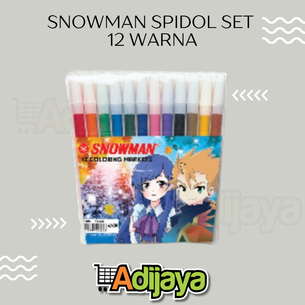 

Spidol SNOWMAN SET 12 WARNA WARNI PASTEL