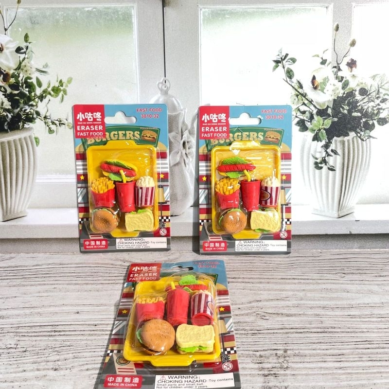 

Penghapus Burger Cola 1 Set Isi 6 Pcs Penghapus Fast Food Alat Tulis Kantor Unin Termurah Bisa Grosir