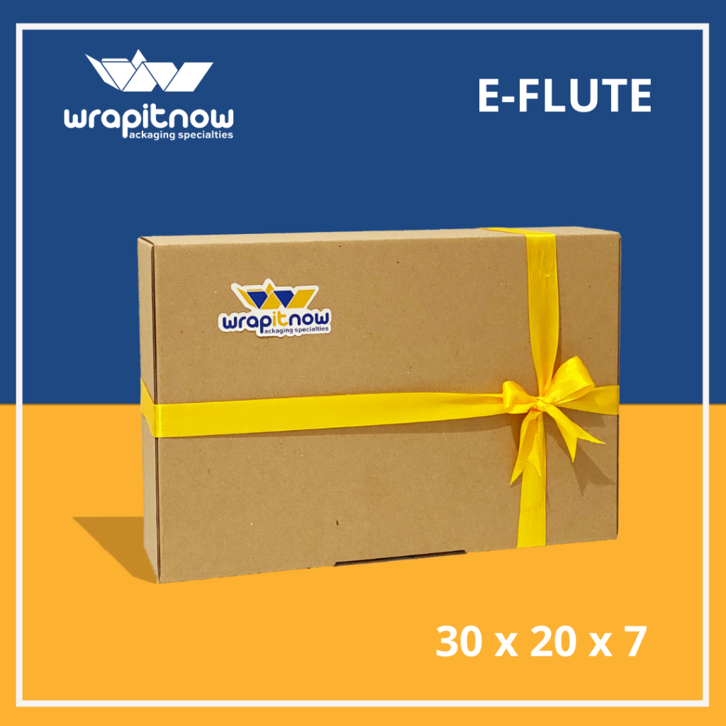 

KARDUS EFLUTE 30x20x7 Dus Coklat Tebal Dus Pastry Dus Packing Olshop Dus Roti Gift Box Dus Hampers