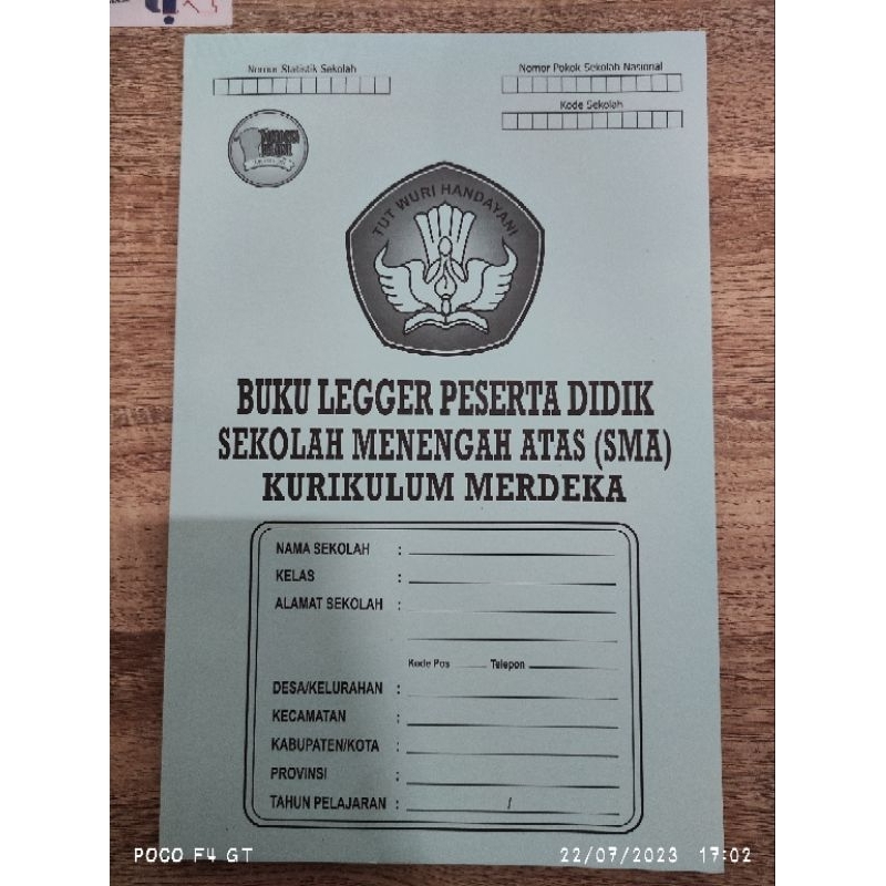 

Buku Legger/Laporan Kelas SMA Merdeka
