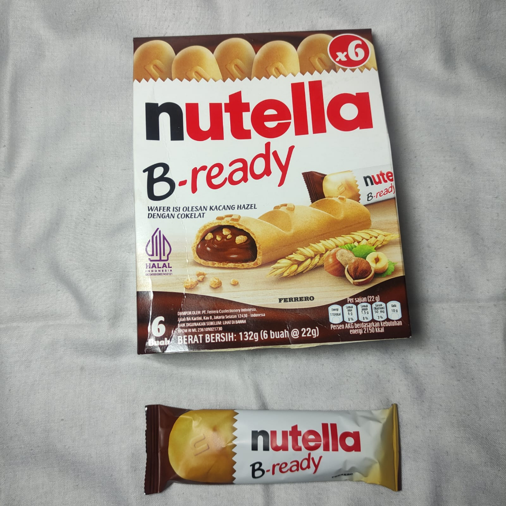 

Nuttela B Ready Hazelnut Chocolate Wafer 22 g isi 6 pcs