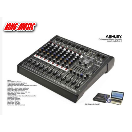 Mixer ASHLEY AUDIOPRO 8 / AUDIOPRO8 8 CHANNEL ORIGINAL