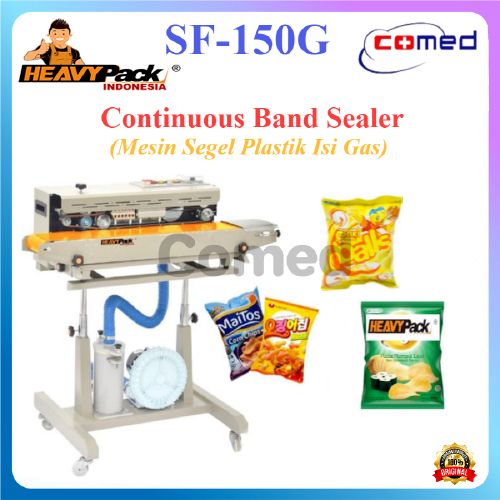 Mesin Segel Plastik Isi Gas Continuous Band Sealer DBF-1000 SF-150G Heavypack / Continuous Band Seal