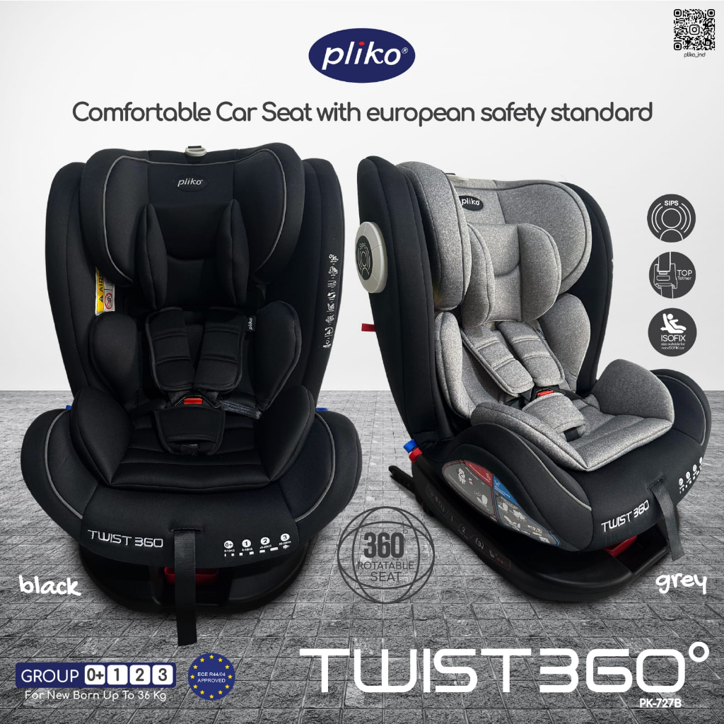 Carseat Pliko 727B Twist 360 - Kursi Mobil Bayi