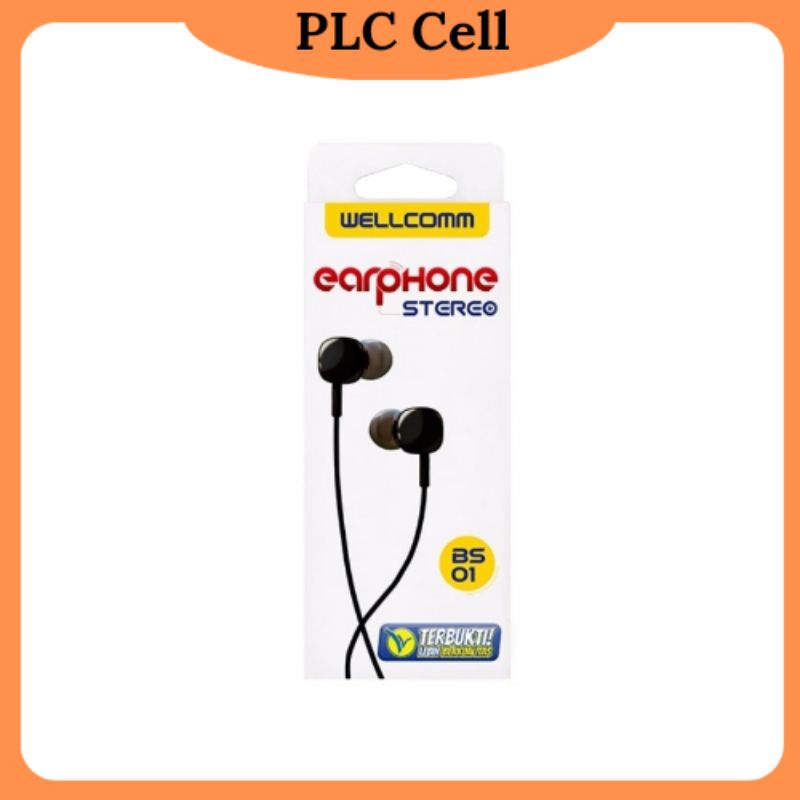 Wellcomm Earphone Stereo Headset 3.5MM BS 01 | Headset Stereo