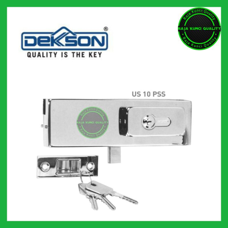 KUNCI PINTU KACA US 10 LENGKAP SILINDER KUNCI DEKSON ORIGINAL