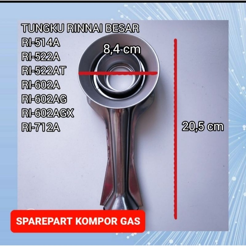 cerobong kompor gas rinnai, tempat sumbu burner kompor gas panjang besar