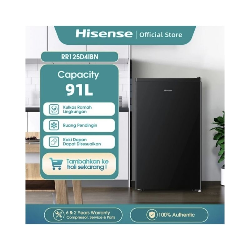 Kulkas Hisense 1 Pintu RR125D4IBN 91L