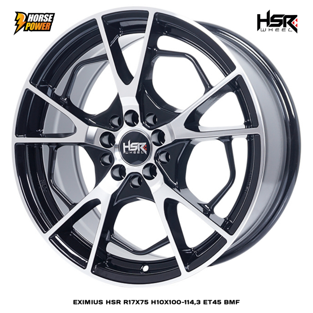 Velg Mobil R17 • Hsr Wheel Eximius • Untuk Mobil 5 Baut Roda • Ring17 Double Pcd 5x100 / 5x114.3