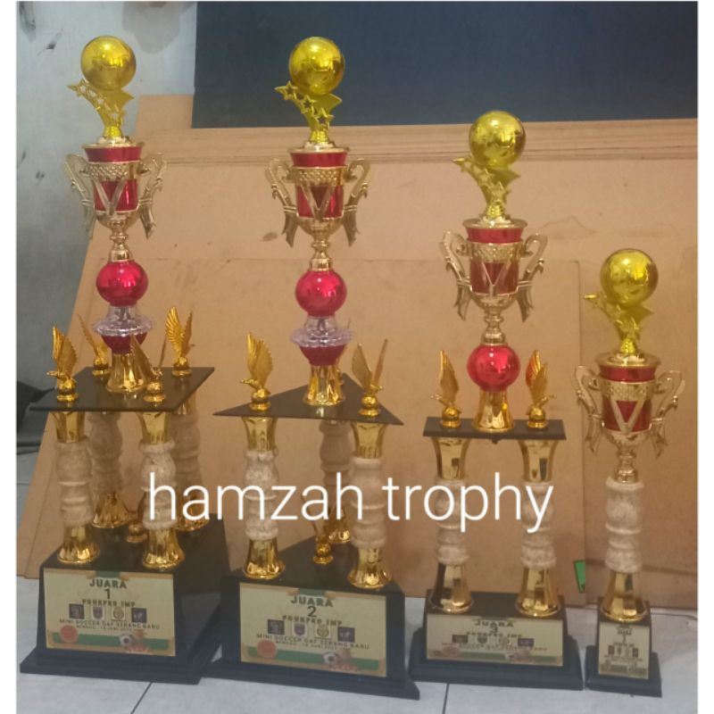 trophy piala 1 set marmer juara 1234 ( kaki 4,3,2,1 )