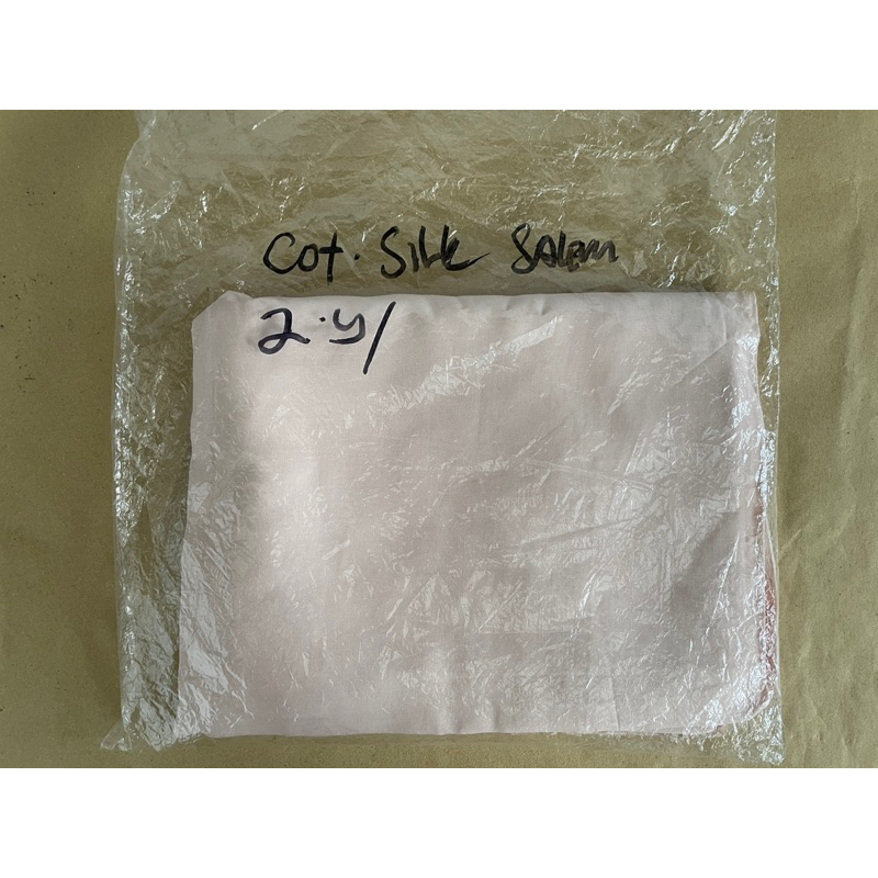 kain cotton silk warna salem 2 yard