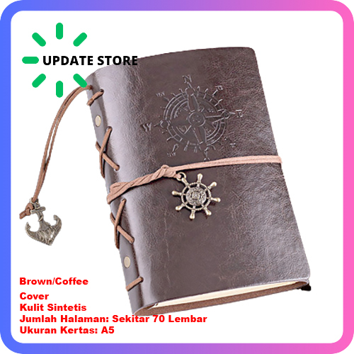 

Buku Binder Catatan Jurnal Harian Kulit Retro Pirates B6 - Coffee