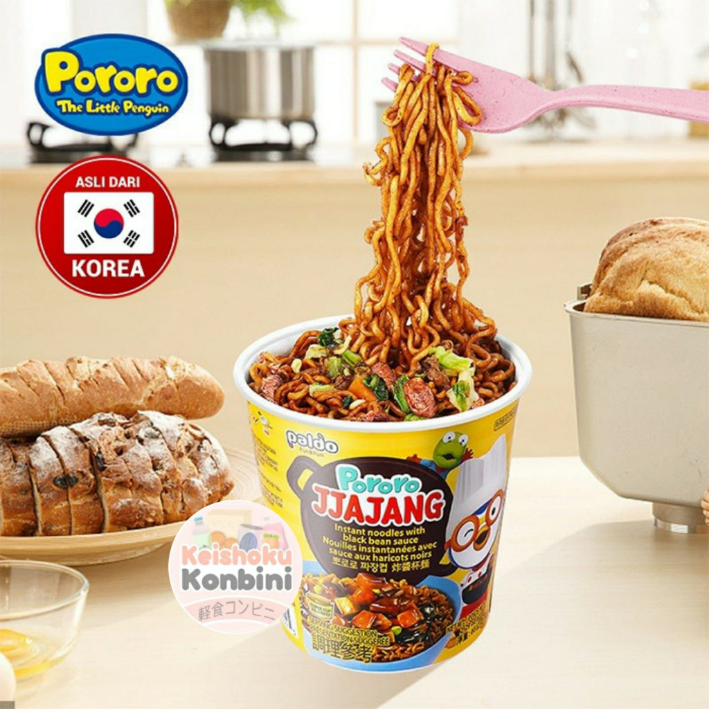 Paldo Fun n Yum Pororo Jjajang Mie Instan Cup / makanan impor / cemilan / mie instan / mie korea / m