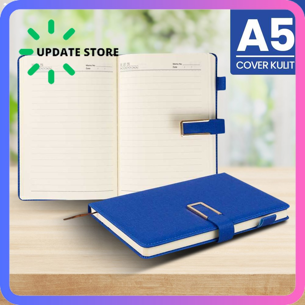 

Buku Catatan - Buku Jurnal Cover Kulit Kertas A5 - Buku Diary Blue