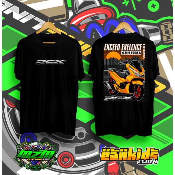 Baju kaos pria distro original/KAOS DISTRO  HONDA PCX ORANGE/kaos pria keren/pakaian pria/pcx 160/ka