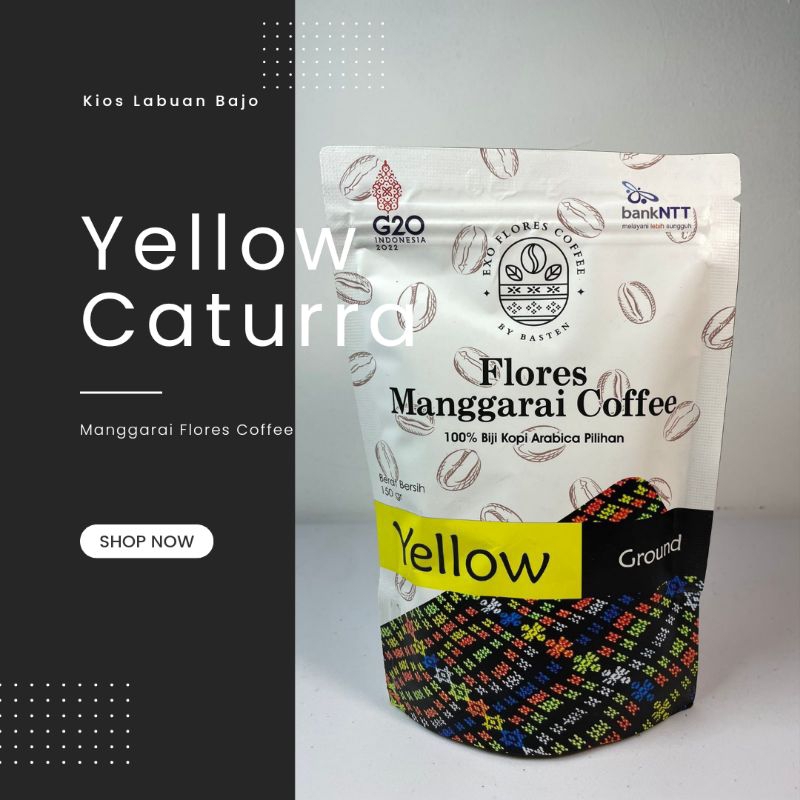 

Kopi Bubuk Yellow Caturra Exo Flores 150gr Oleh oleh Labuan Bajo NTT