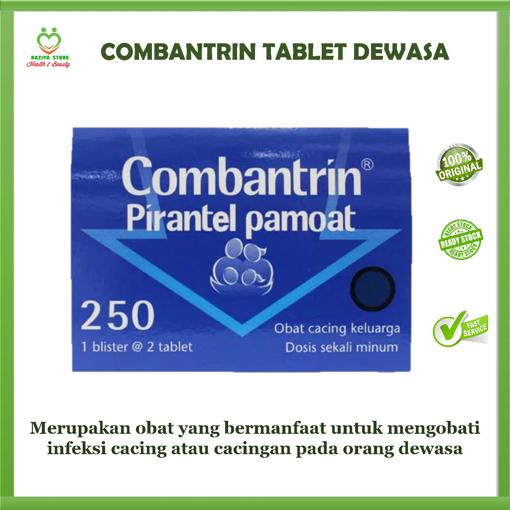 COMBANTRIN TABLET 250 MG Obat cacing anak dan dewasa-Pembasmi Cacing-mencegah cacingan