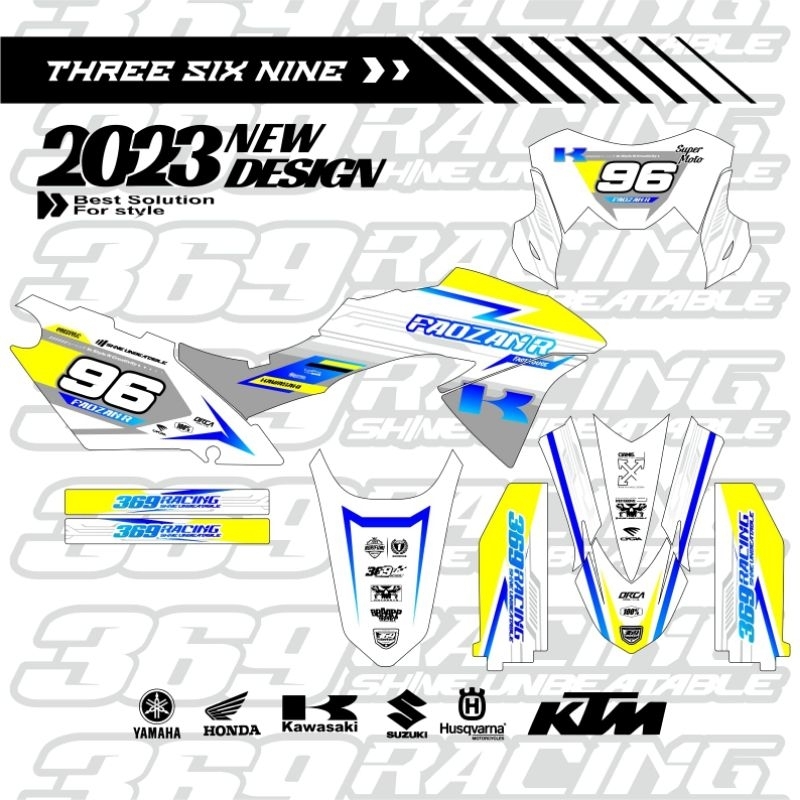 DECAL CUSTOM UNTUK KLX BF DTX GORDON