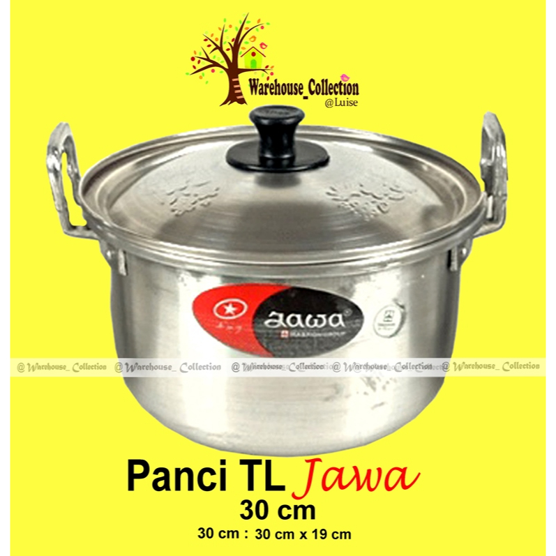 Panci Jawa / Panci Rumahan + Tutup / Panci Aluminium / Panci Masak Jawa 26Cm/ 28Cm / 30Cm