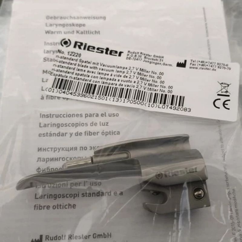 Blade 00 Laringoscope Riester Miller Bayi