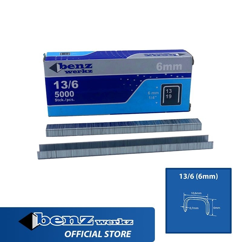 

ISI STAPLES MANUAL STAPLES TEMBAK BENZ 13/6 500PCS