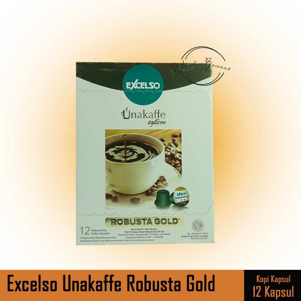 

Kopi Kapsul Excelso Unakaffe Robusta Gold ( 12 Kapsul Kopi @6g )