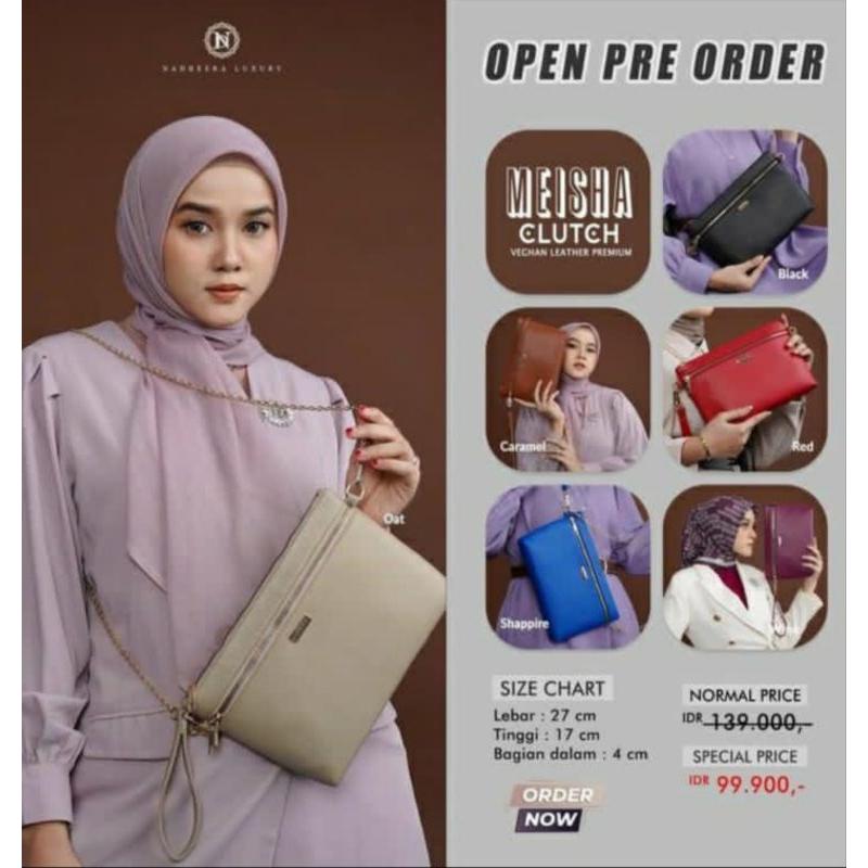 TAS WANITA// MEISHA CLUTCH BY NADHEERA LUXURY