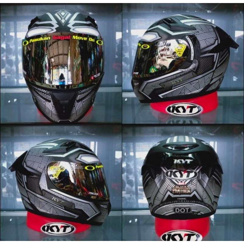 KYT K2 RIDER BLAK PANTHER PAKET GANTENG