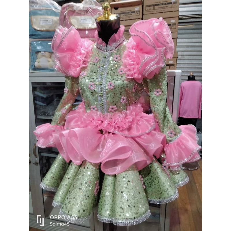 Baju mayoret premium sage/pink-pink/biru