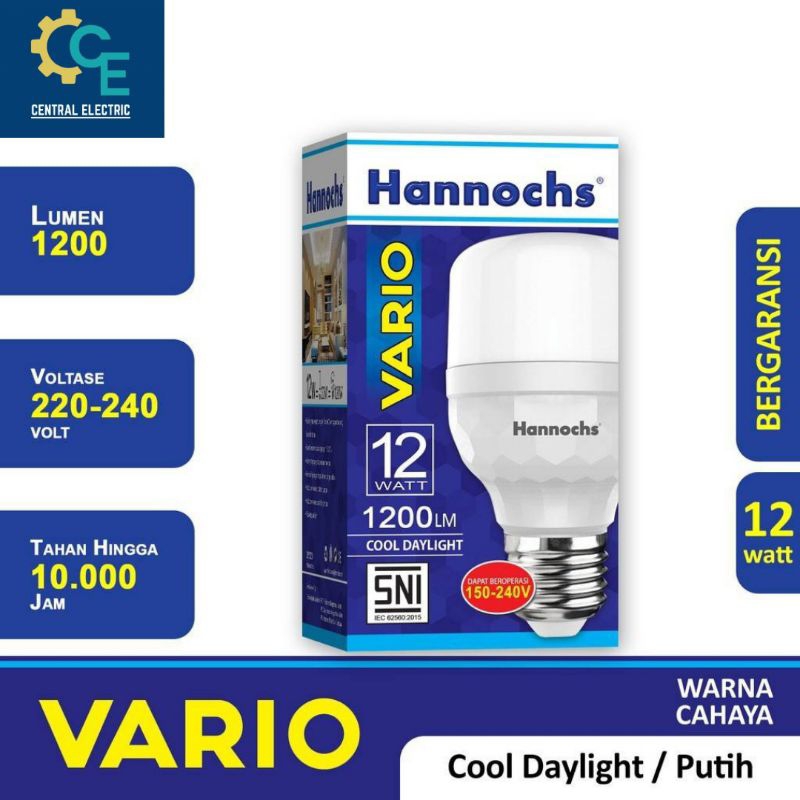 Led Hannochs Vario 12 Watt - Lampu Hannochs Vario 12 W Cahaya Putih