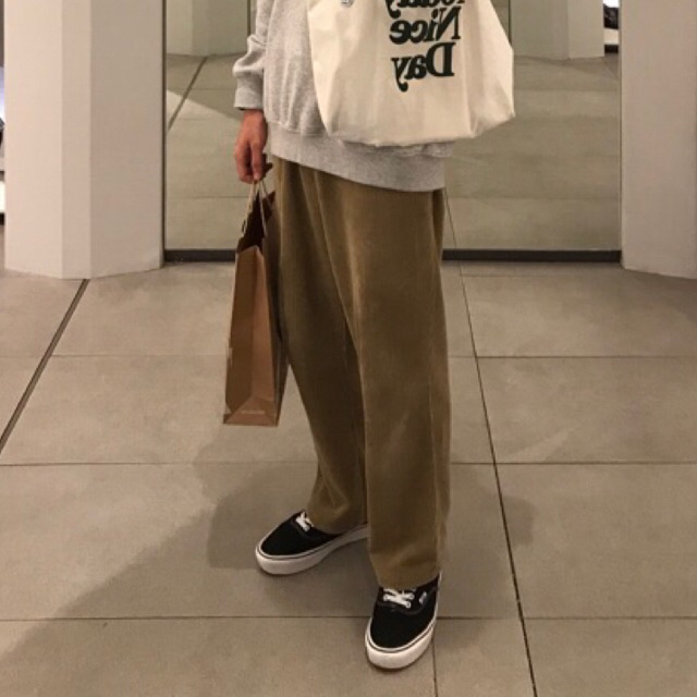 Loose Fit Corduroy Pants Khaki by Uniqlo size 28 (fit 29) Original Preloved Celana Corduroy Khaki Cr