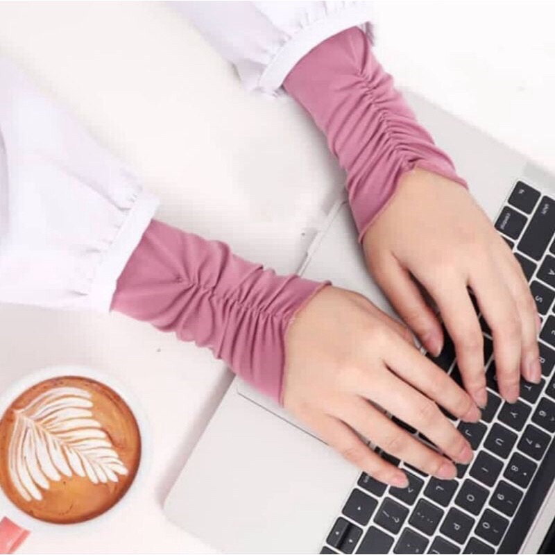 [juragan.ashfa] Handsock Manset Tangan Kerut Muslimah Syari Polos Serut Sarung Lengan Panjang Wanita