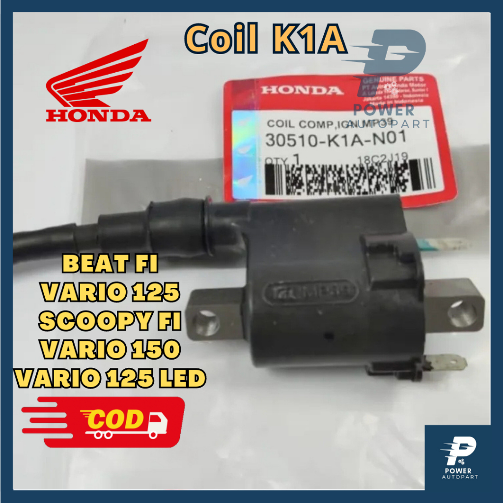 Coil Koil Vario 125, Beat Fi, Vario 150, Supra Fi, Genio Kualitas Asli Original - Coil K1A