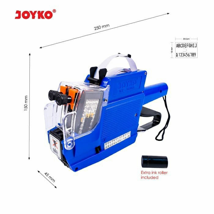 

LABELER MESIN ALAT TEMBAKAN CETAK LABEL HARGA 2 BARIS JOYKO MX6600A