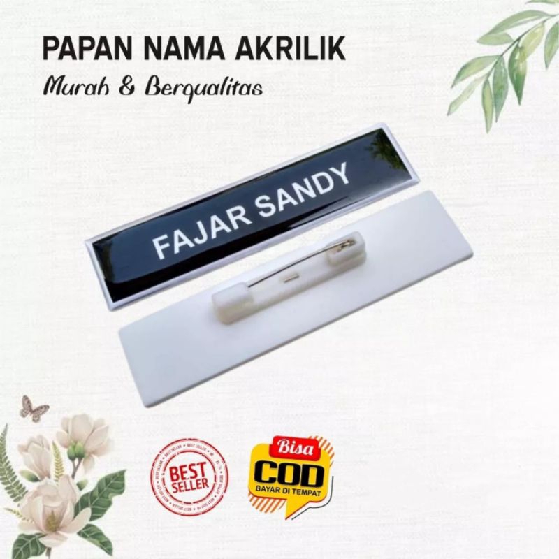 

Cetak Name Tag Acrilic peniti/magnet/bet nama/nama dada resin murah