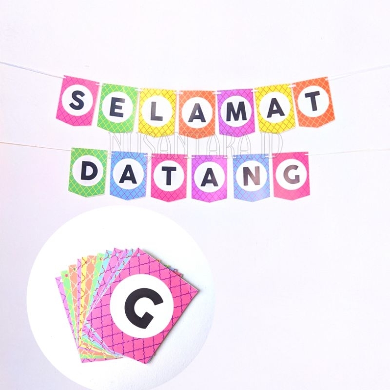 Banner SELAMAT DATANG/ Bunting Flag SELAMAT DATANG/ banner flag/ banner ultah