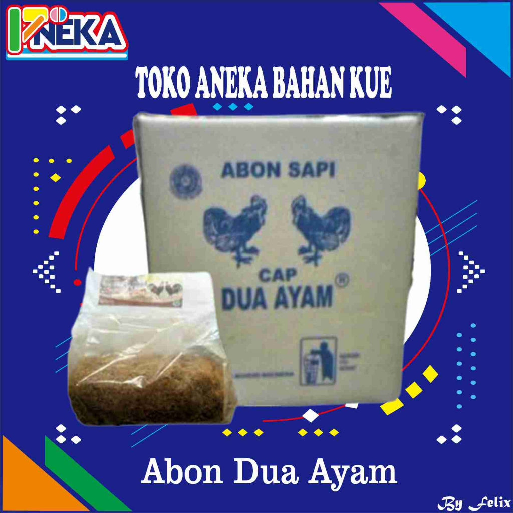 

Abon sapi cap DUA AYAM repack 500gr