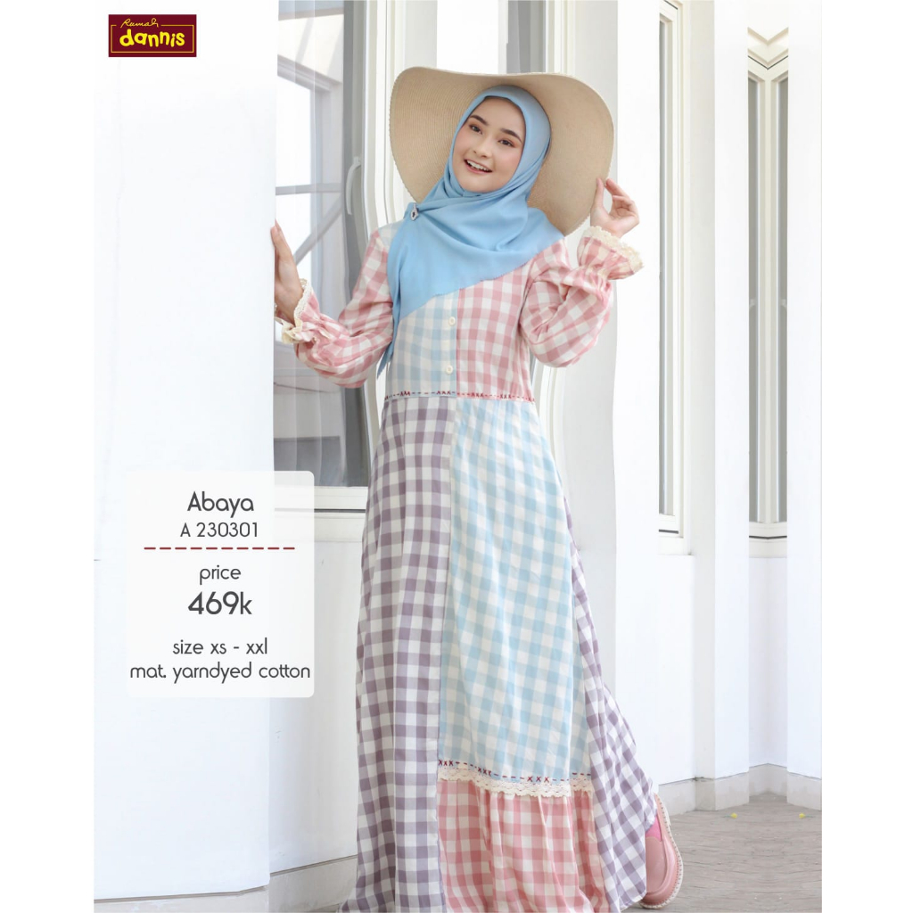 A230301 Abaya Dewasa By Rumah Dannis Size XS - XL
