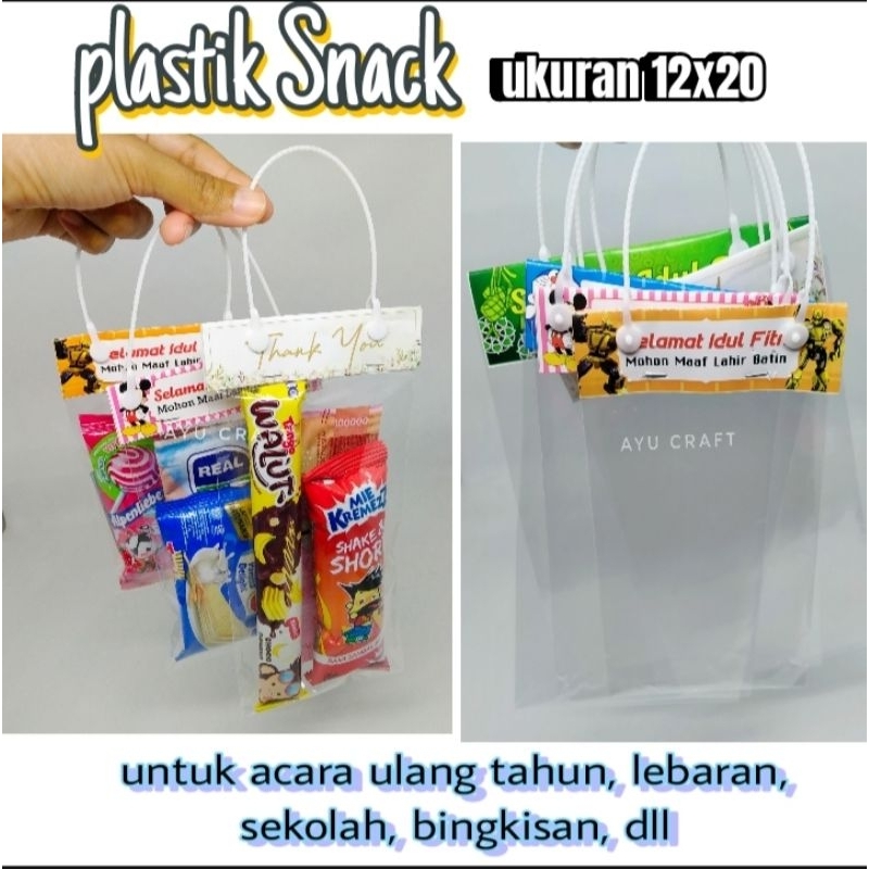 

(1 PACK ISI 10)PLASTIK SNACK IDUL FITRI/ULTAH UKURAN 12X20