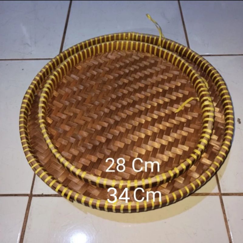 Tampah Bambu jawa ukuran mini/ Kecil/ Tampah Bambu rapih dan kuat ukuran 28 cm dan 34 cm