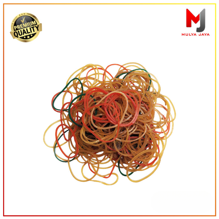 Mulya Jaya Karet Gelang Pentil Kiloan 100gr Elastis Bening