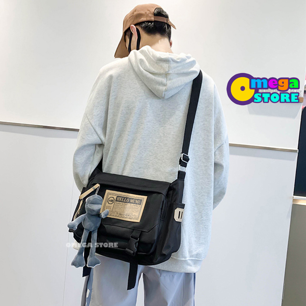 [O&amp;S] Tote Bag Simple Anak Remaja Tas Slempang Resleting-OS325
