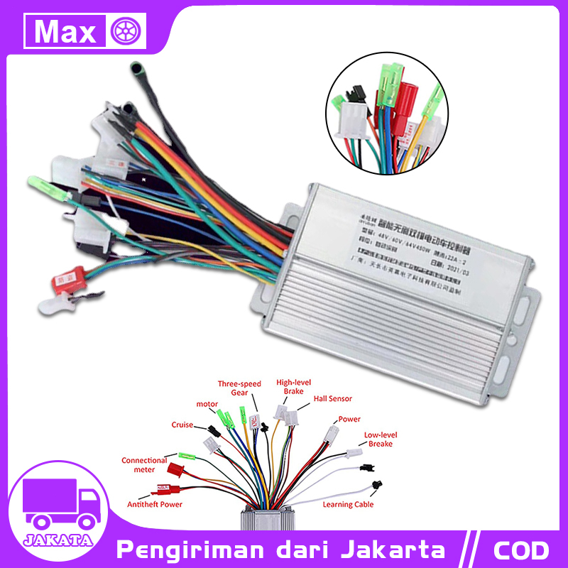 SOFTNESS SEPEDA CONTROLLER 350W 36V-48V /500W 48-64V DC SUKU CADANG SEPEDA LISTRIK
