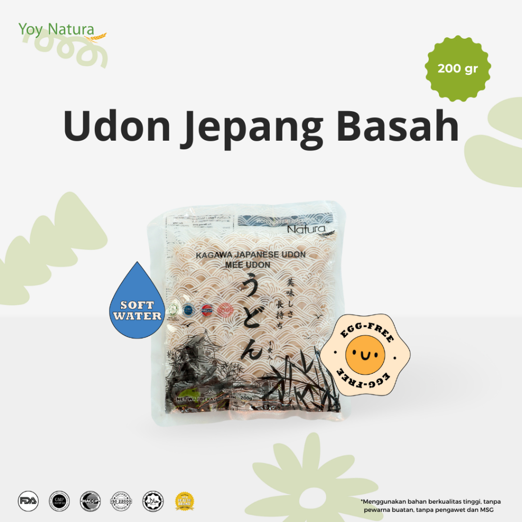 

Yoy Natura Mi Basah Udon / Udon Jepang / Kagawa Japanese Udon Premium 200g [HALAL]