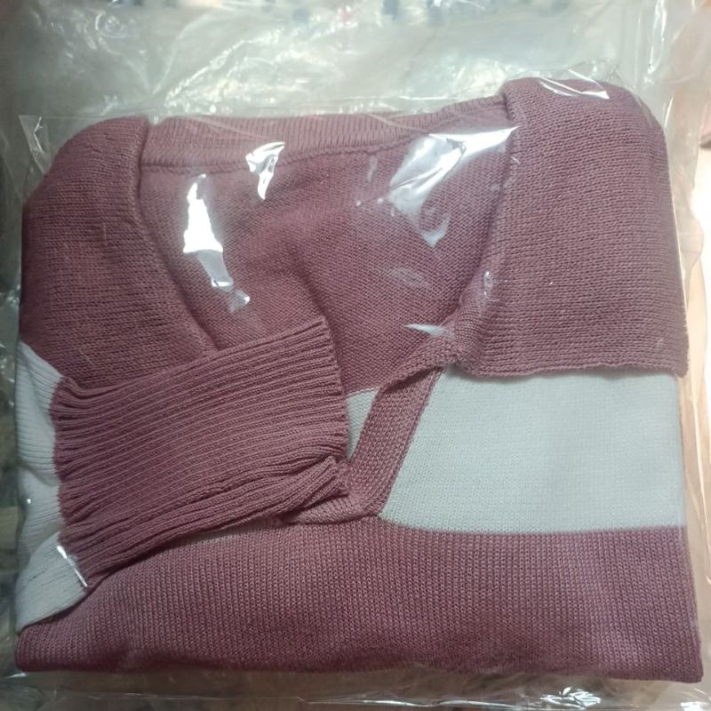 SWEATER RAJUT VALENCIA /SWEATER BLASTER WANITA KOREA CROP/ATASANPOLLETRAJUT-Nila