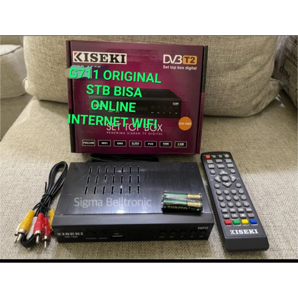 G711STB BISA ONLINE INTERNET WIFI BONUS KABEL HDMI SET TOP BOX KISEKI PENERIMA SIARAN TV DIGITAL